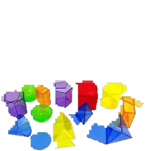 Transparent Geometric Cube (12 pcs)