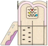 Front elevation of the structure on spec sheet page 7, as drawn in the PPT EDU SUPPLIES book.