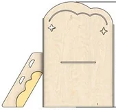 Back elevation of the structure on spec sheet page 8, as drawn in the PPT EDU SUPPLIES book.