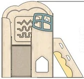 Front elevation of the structure on spec sheet page 8, as drawn in the PPT EDU SUPPLIES book.