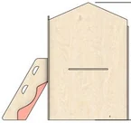 Back elevation of the structure on spec sheet page 9, as drawn in the PPT EDU SUPPLIES book.