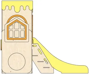 Left side elevation of the structure on spec sheet page 11, as drawn in the PPT EDU SUPPLIES book.