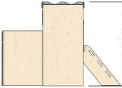 Back elevation of the structure on spec sheet page 12, as drawn in the PPT EDU SUPPLIES book.