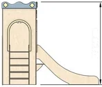 Left side elevation of the structure on spec sheet page 12, as drawn in the PPT EDU SUPPLIES book.