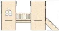 Back elevation of the structure on spec sheet page 13, as drawn in the PPT EDU SUPPLIES book.