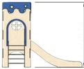 Left side elevation of the structure on spec sheet page 13, as drawn in the PPT EDU SUPPLIES book.