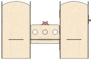 Back elevation of the structure on spec sheet page 14, as drawn in the PPT EDU SUPPLIES book.
