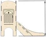 Left side elevation of the structure on spec sheet page 14, as drawn in the PPT EDU SUPPLIES book.