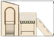 Left side elevation of the structure on spec sheet page 18, as drawn in the PPT EDU SUPPLIES book.