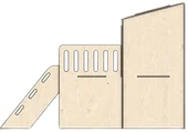 Right side elevation of the structure on spec sheet page 18, as drawn in the PPT EDU SUPPLIES book.
