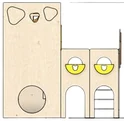 Back elevation of the structure on spec sheet page 19, as drawn in the PPT EDU SUPPLIES book.