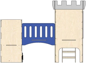 Left side elevation of the structure on spec sheet page 20, as drawn in the PPT EDU SUPPLIES book.