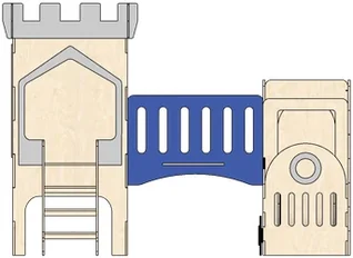 Right side elevation of the structure on spec sheet page 20, as drawn in the PPT EDU SUPPLIES book.