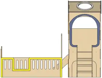 Front elevation of the structure on spec sheet page 21, as drawn in the PPT EDU SUPPLIES book.