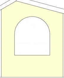 Front elevation of the structure on spec sheet page 24, as drawn in the PPT EDU SUPPLIES book.