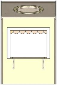 Left side elevation of the structure on spec sheet page 24, as drawn in the PPT EDU SUPPLIES book.