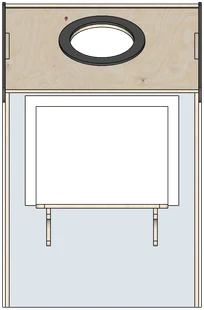 Left side elevation of the structure on spec sheet page 25, as drawn in the PPT EDU SUPPLIES book.