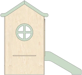 Left side elevation of the structure on spec sheet page 26, as drawn in the PPT EDU SUPPLIES book.