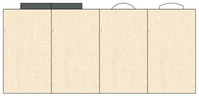 Back elevation of the structure on spec sheet page 28, as drawn in the PPT EDU SUPPLIES book.
